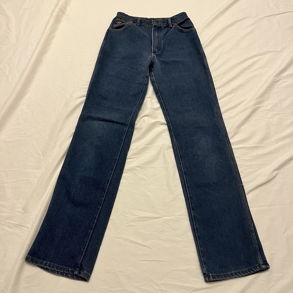 VTG‎ WRANGLER Jr Women's Size 11 Med Wash High Rise Bootcut Western Cowgirl USA